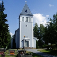 Sammaljoen kirkko tornin puolelta kuvattuna.