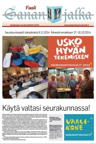 Sananjalka Vaaliekstra 4 / 2014 kansi